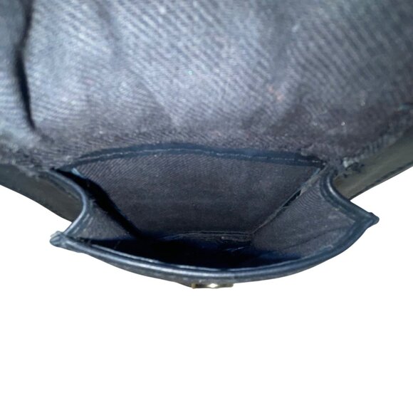 Tignanello Women’s Black Genuine Leather Adjustable Strap Gold Zip Crossbody Bag - Picture 12 of 15